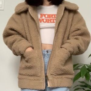 brown teddy bear jacket